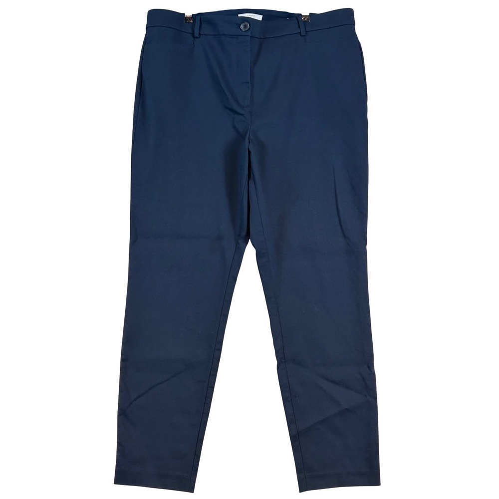 Loft The Sutton Skinny Curvy Pants Women 18T Navy Blue Tall Classic Professional